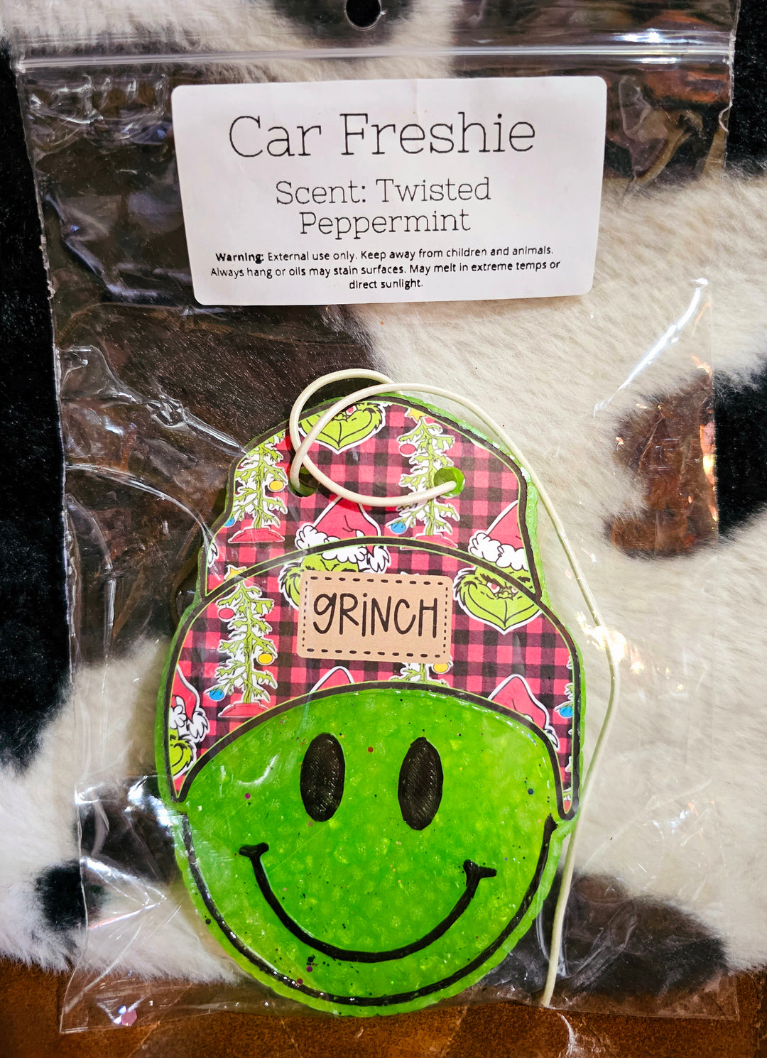 Freshie- Grouch Smiley Beanie- Twisted Peppermint