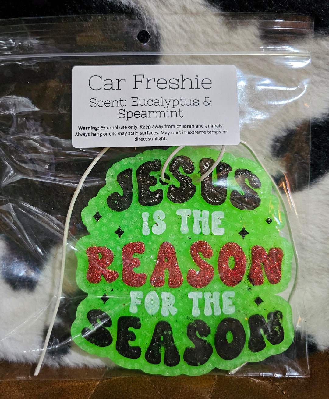 Freshie- Green Jesus is the Reason - Eucalyptus & Spearmint