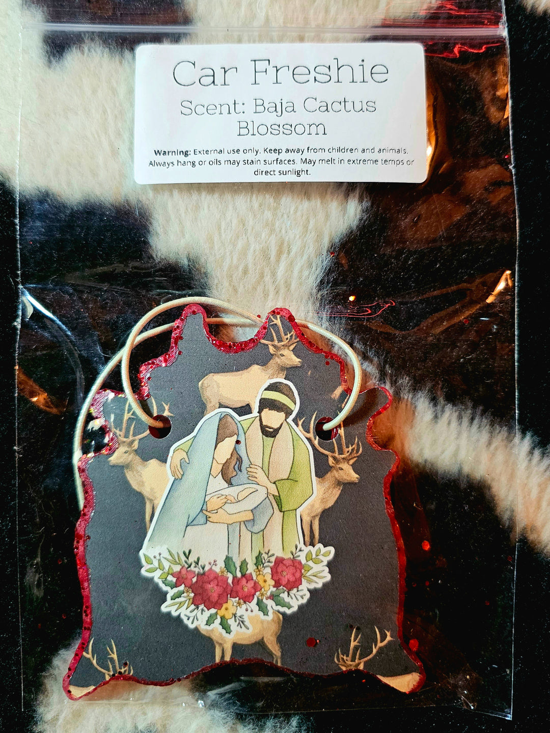 Freshie- Nativity w/ Deer- Baja Cactus Blossom