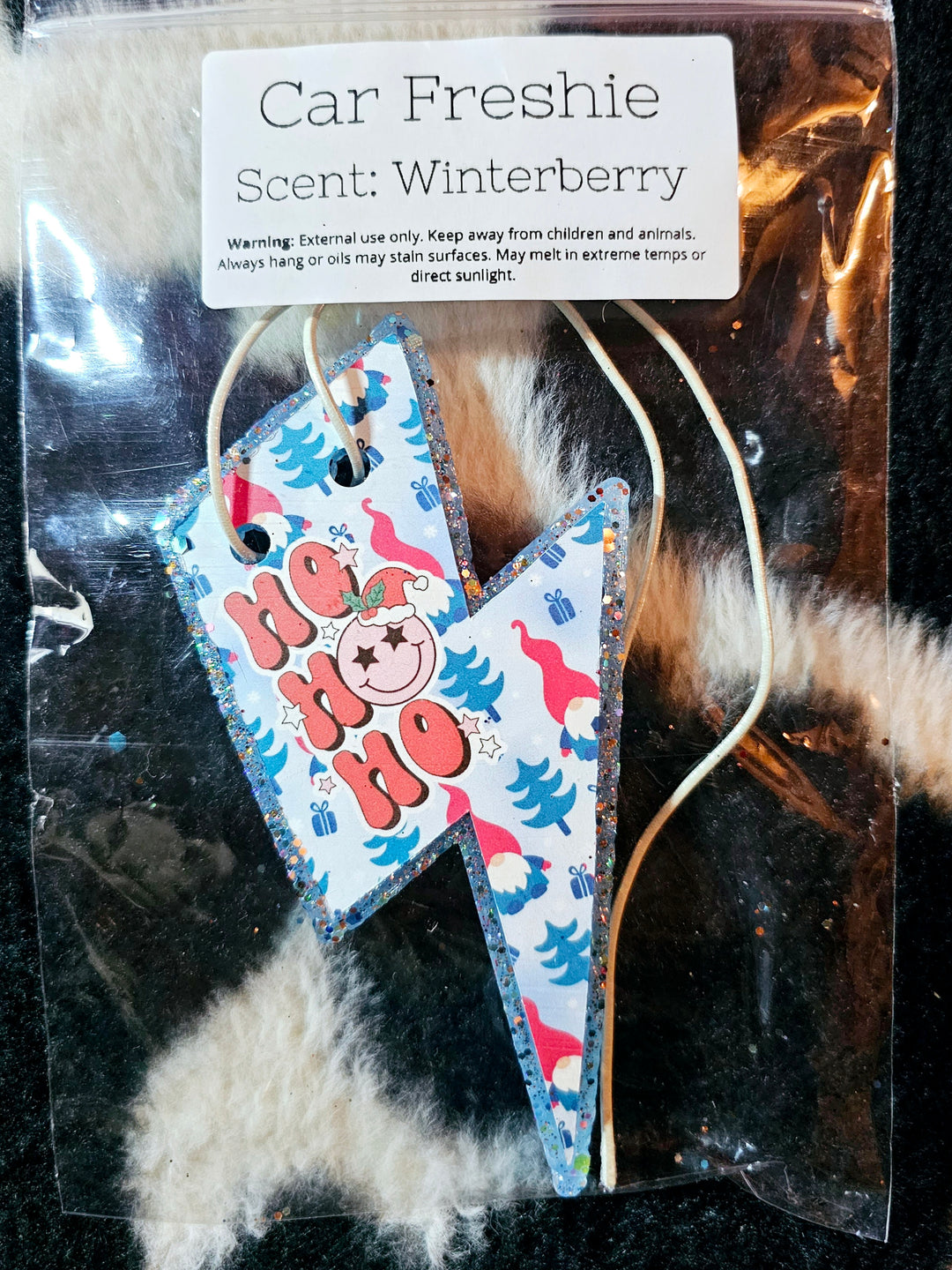 Freshie- Ho Ho Ho Lightning Bolt- Winterberry