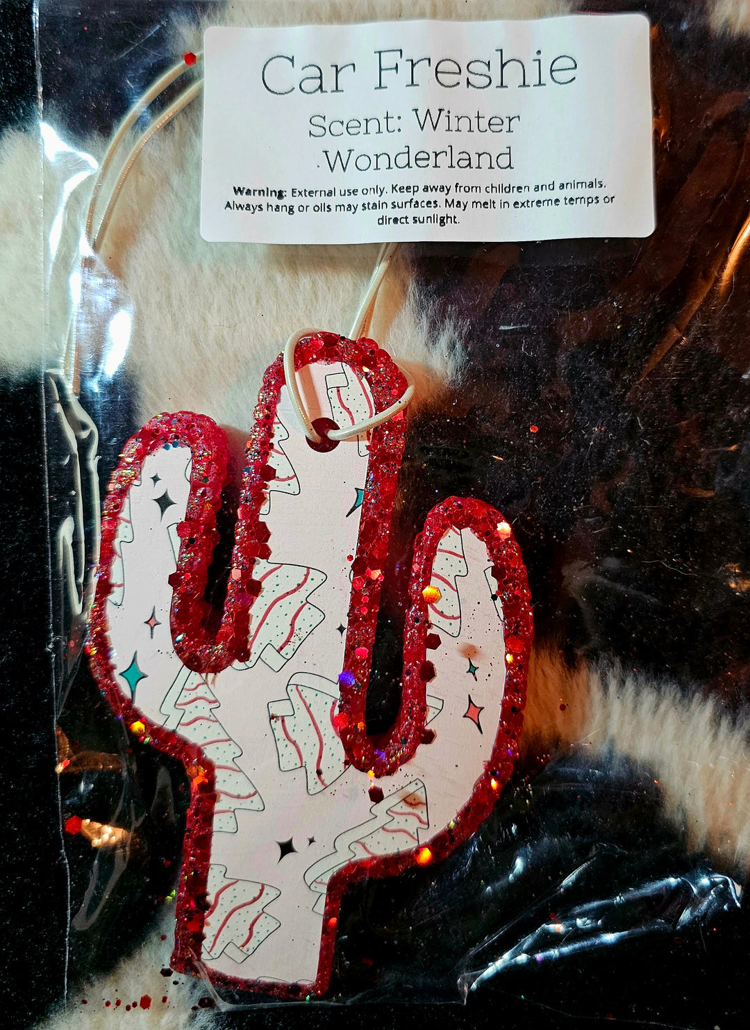 Freshie- Cactus Tree Cake- Winter Wonderland