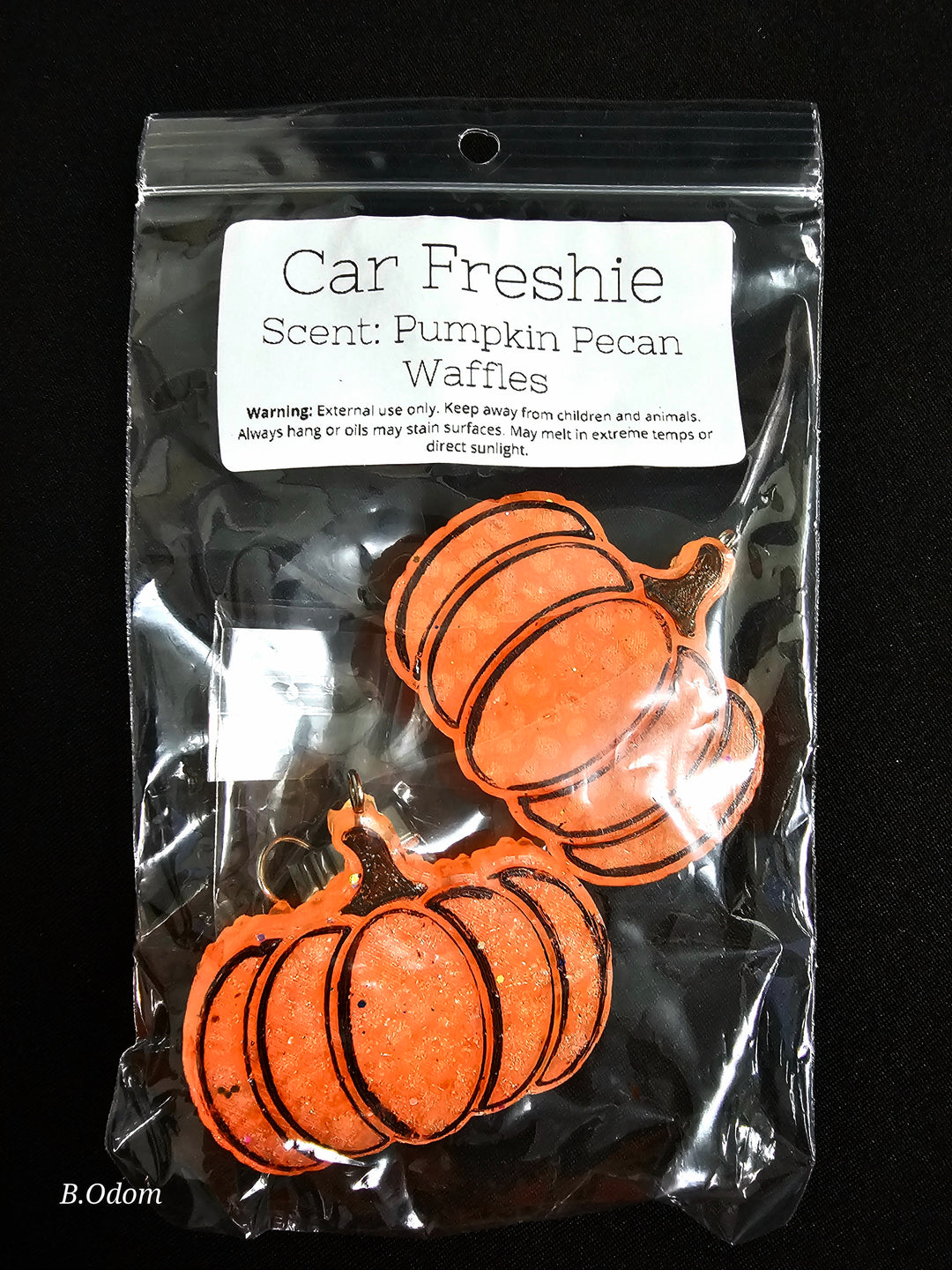 Freshie- Vent Clip Orange Pumpkins- Pumpkin Pecan Waffles