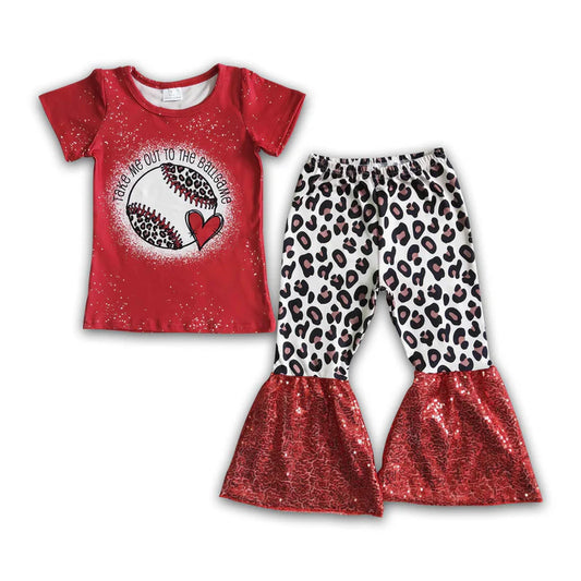 Take Me Out to the Ball Game Pants Set- Girls